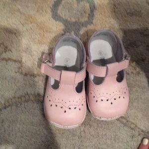 Angel t-strap baby shoes blush pink size 2